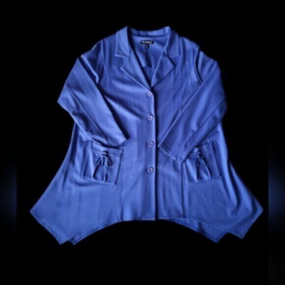 Picadilly Long Asymmetrical Blazer Jacket NWT Sz XL - Picture 2 of 11